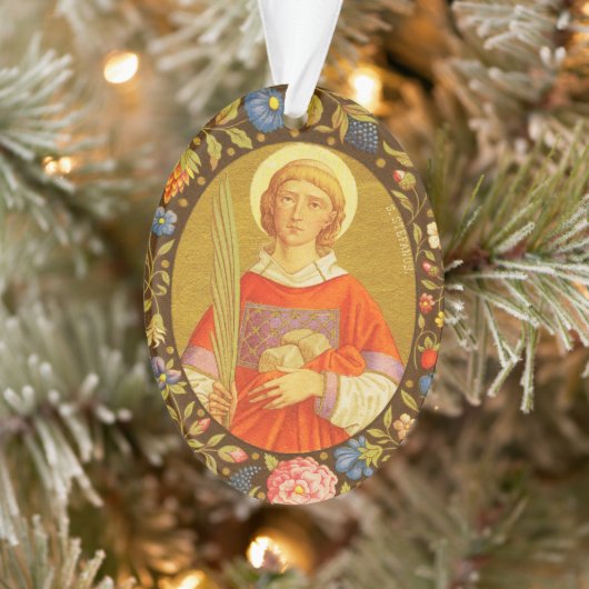 Dubbelbeeld St. Stefanus (PM 08) Acryl Ornament (Boom)