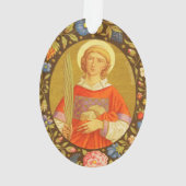 Dubbelbeeld St. Stefanus (PM 08) Acryl Ornament (achterkant)