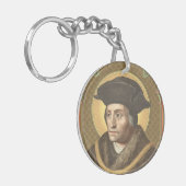 Dubbelbeeld St. Thomas More (SAU 026) Sleutelhanger (Voorkant Links)