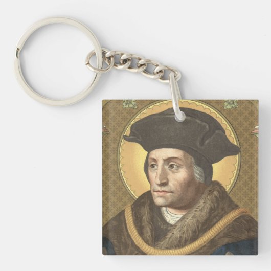 Dubbelbeeld St. Thomas More (SAU 026) Sleutelhanger (Voorkant)