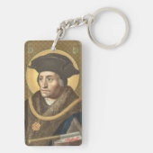 Dubbelbeeld St. Thomas More (SAU 026) Sleutelhanger (achterkant)