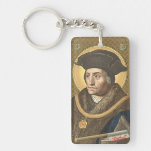 Dubbelbeeld St. Thomas More (SAU 026) Sleutelhanger