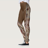 Dubbelblauw ringend octopus - zijwaarts gericht leggings (Links)