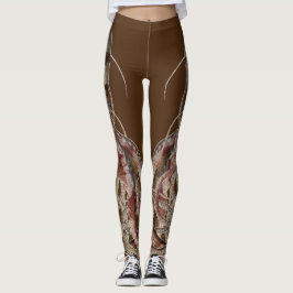 Dubbelblauw ringend octopus - zijwaarts gericht leggings