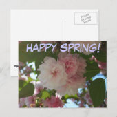 Dubbelbloeiende Cherry Tree I Spring Floral Briefkaart (Voorkant / Achterkant)