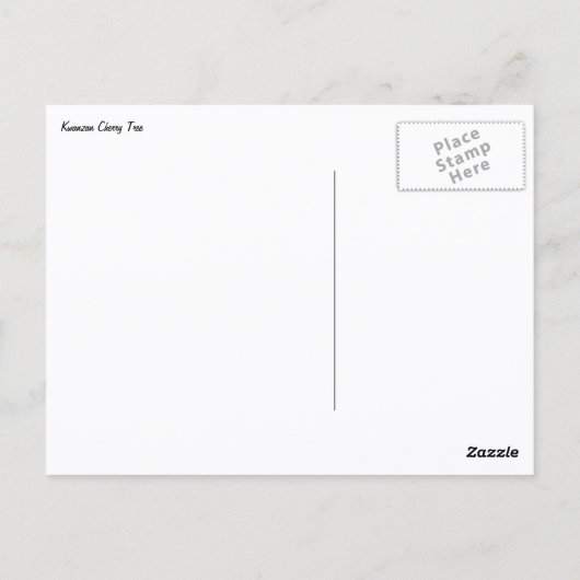 Dubbelbloeiende Cherry Tree I Spring Floral Briefkaart (Achterkant)