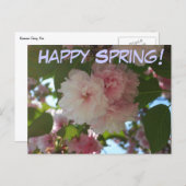 Dubbelbloeiende Cherry Tree I Spring Floral Briefkaart (Voorkant / Achterkant)