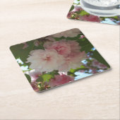 Dubbelbloeiende Cherry Tree I Spring Floral Kartonnen Onderzetters (Schuin)