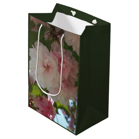 Dubbelbloeiende Cherry Tree I Spring Floral Medium Cadeauzakje (Voorkant Gekanteld)