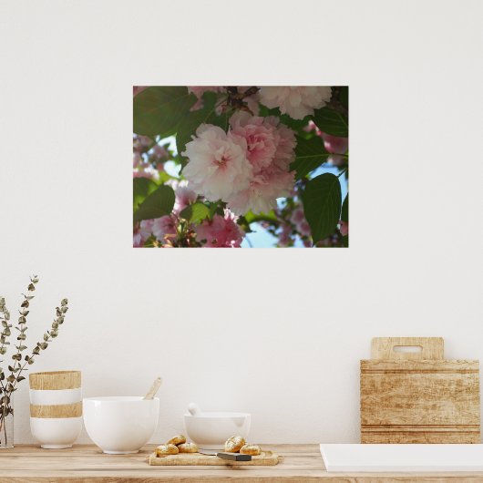 Dubbelbloeiende Cherry Tree I Spring Floral Poster (Keuken)