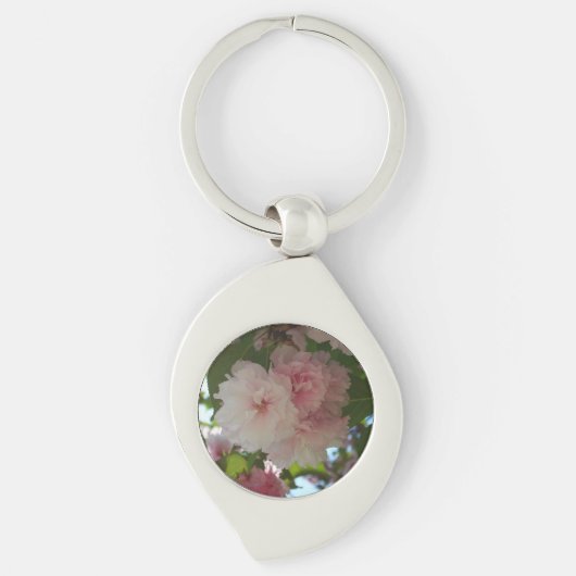Dubbelbloeiende Cherry Tree I Spring Floral Sleutelhanger (Voorkant)