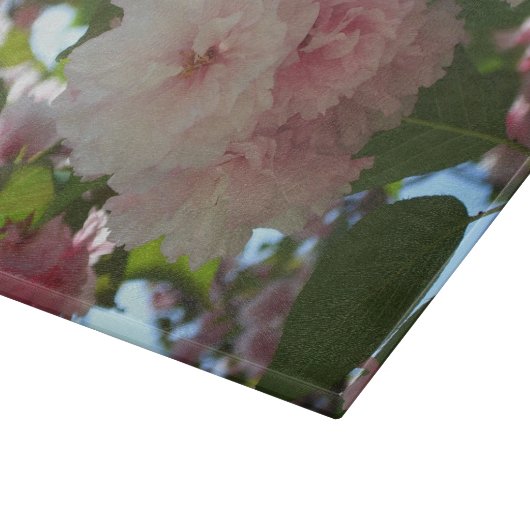 Dubbelbloeiende Cherry Tree I Spring Floral Snijplank (Hoek)