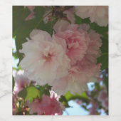 Dubbelbloeiende Cherry Tree I Spring Floral Wijn Etiket (Enkel label)