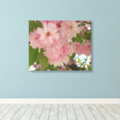 Dubbelbloeiende Cherry Tree II Spring Floral Canvas Afdruk (Insitu (Houten vloer))