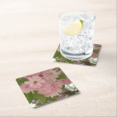 Dubbelbloeiende Cherry Tree II Spring Floral Kartonnen Onderzetters (Insitu)