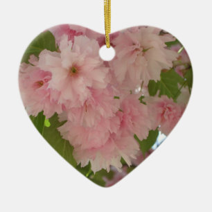 Dubbelbloeiende Cherry Tree II Spring Floral Keramisch Ornament