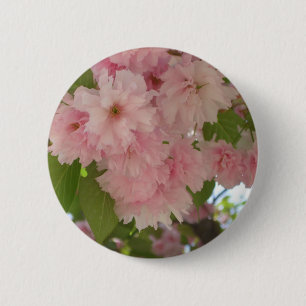 Dubbelbloeiende Cherry Tree II Spring Floral Ronde Button 5,7 Cm