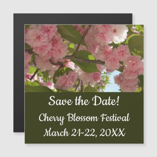 Dubbelbloeiende Cherry Tree III Spring Floral (Voorkant / Achterkant)