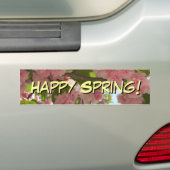 Dubbelbloeiende Cherry Tree III Spring Floral Bumpersticker (Op auto)