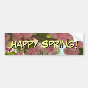Dubbelbloeiende Cherry Tree III Spring Floral Bumpersticker