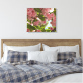 Dubbelbloeiende Cherry Tree III Spring Floral Canvas Afdruk (Insitu (Slaapkamer))