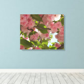 Dubbelbloeiende Cherry Tree III Spring Floral Canvas Afdruk (Insitu (Houten vloer))