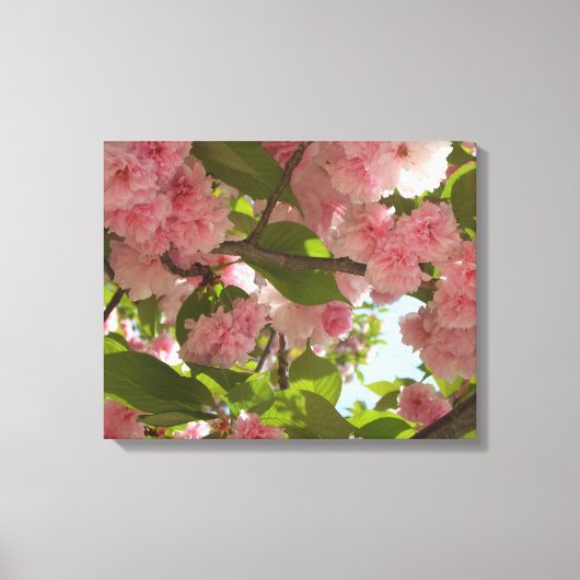 Dubbelbloeiende Cherry Tree III Spring Floral Canvas Afdruk (Voorkant)