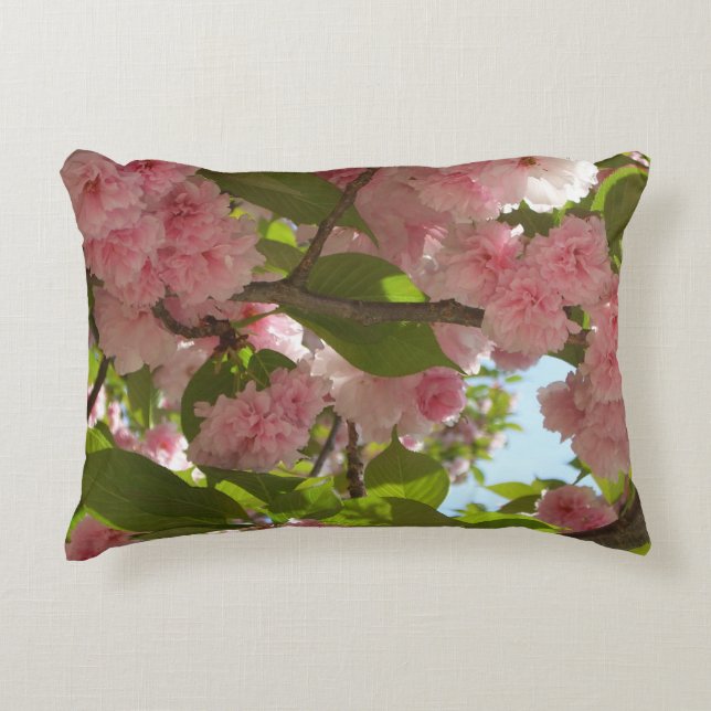 Dubbelbloeiende Cherry Tree III Spring Floral Decoratief Kussen (Voorkant)