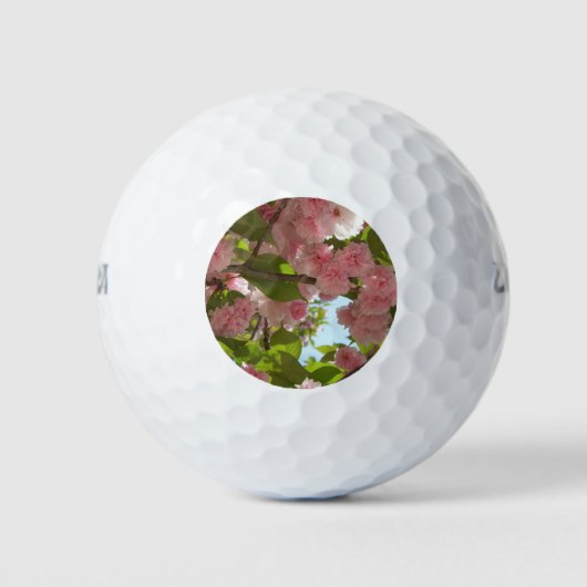 Dubbelbloeiende Cherry Tree III Spring Floral Golfballen (Voorkant)