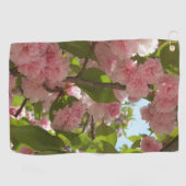 Dubbelbloeiende Cherry Tree III Spring Floral Golfhanddoek (Horizontaal)