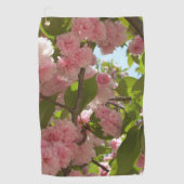 Dubbelbloeiende Cherry Tree III Spring Floral Golfhanddoek (Voorkant)