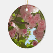 Dubbelbloeiende Cherry Tree III Spring Floral Keramisch Ornament (Links)