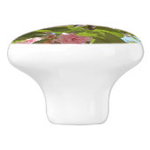 Dubbelbloeiende Cherry Tree III Spring Floral Keramische Knop (Zijkant)