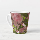 Dubbelbloeiende Cherry Tree III Spring Floral Latte Mok (Linkerhoek)