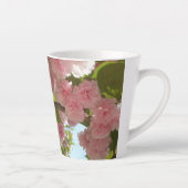 Dubbelbloeiende Cherry Tree III Spring Floral Latte Mok (Rechts)