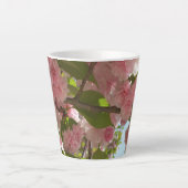 Dubbelbloeiende Cherry Tree III Spring Floral Latte Mok (Voorkant)