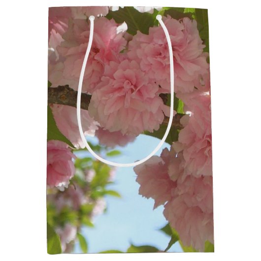 Dubbelbloeiende Cherry Tree III Spring Floral Medium Cadeauzakje (Voorkant)