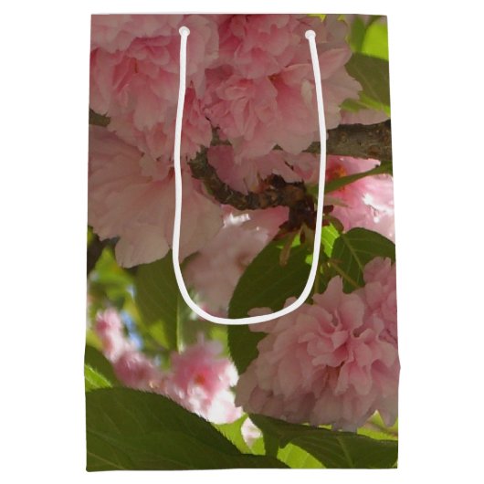 Dubbelbloeiende Cherry Tree III Spring Floral Medium Cadeauzakje (Achterkant)