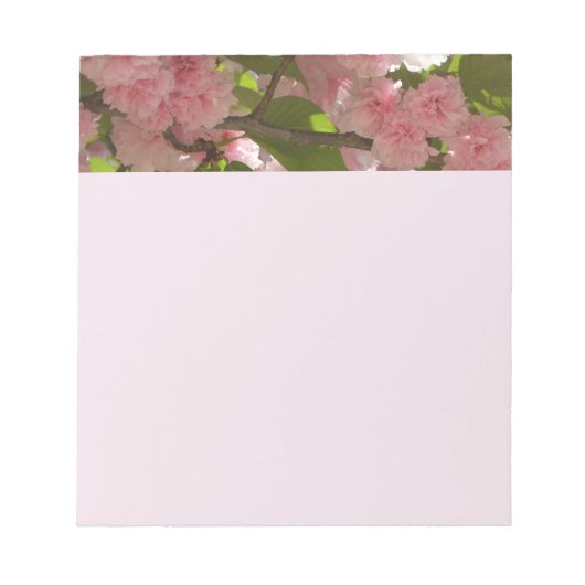 Dubbelbloeiende Cherry Tree III Spring Floral Notitieblok (Voorkant)