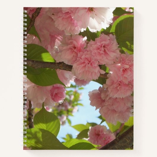Dubbelbloeiende Cherry Tree III Spring Floral Notitieboek (Voorkant)