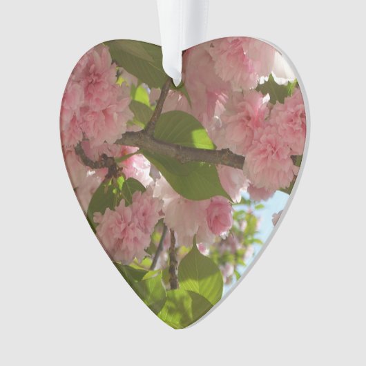 Dubbelbloeiende Cherry Tree III Spring Floral Ornament (voorkant)