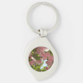 Dubbelbloeiende Cherry Tree III Spring Floral Sleutelhanger (Voorkant)