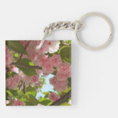Dubbelbloeiende Cherry Tree III Spring Floral Sleutelhanger (Achterkant)