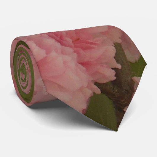 Dubbelbloeiende Cherry Tree III Spring Floral Stropdas (Opgerold)