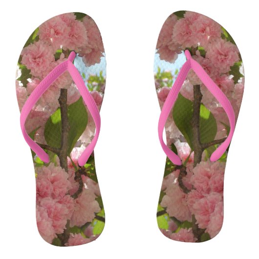 Dubbelbloeiende Cherry Tree III Spring Floral Teenslippers (Voetbed)