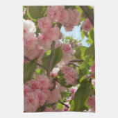 Dubbelbloeiende Cherry Tree III Spring Floral Theedoek (Verticaal)