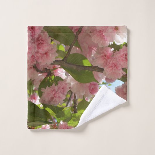 Dubbelbloeiende Cherry Tree III Spring Floral Washandje (Wasdoekje)