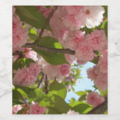 Dubbelbloeiende Cherry Tree III Spring Floral Wijn Etiket (Enkel label)