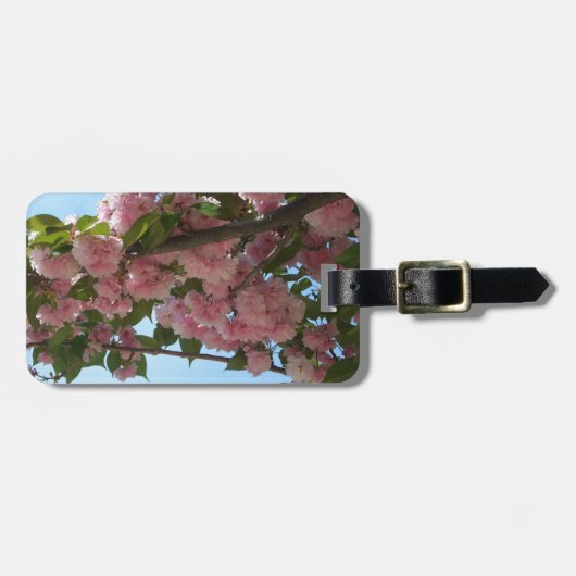 Dubbelbloeiende Cherry Tree IV Spring Bagagelabel (Voorkant horizontaal)