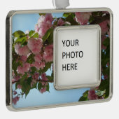 Dubbelbloeiende Cherry Tree IV Spring Verzilverd Omlijst Ornament (Rechts)